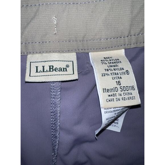L.L. Bean Skort Girls Size 16 Dark Taupe Purple Shorts Elastic Waist Outdoor - Picture 5 of 12